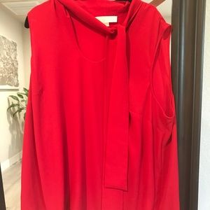 Cherry Red 16W Michael Kors Blouse